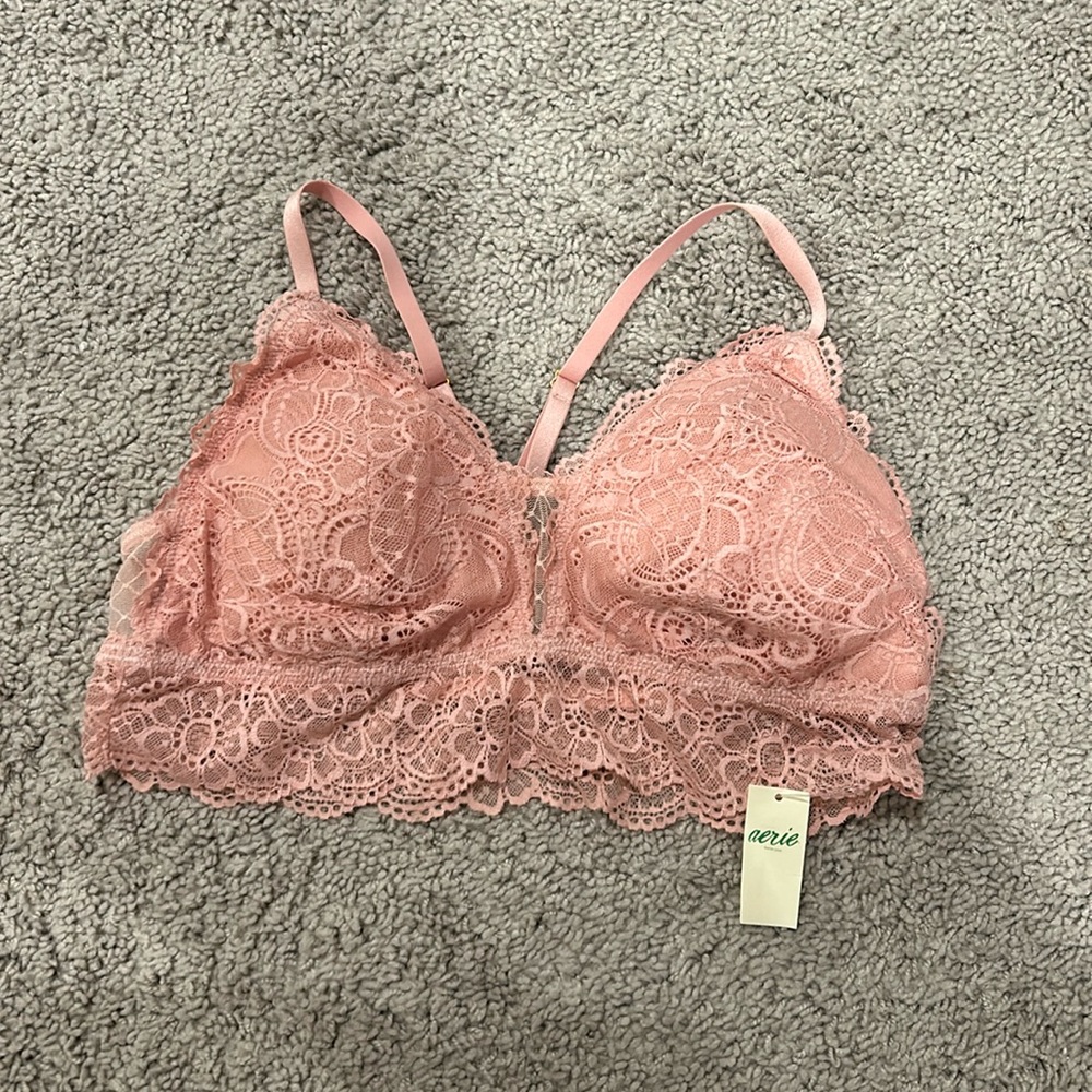 Aerie Bluegrass Lace Padded Racerback Bralette